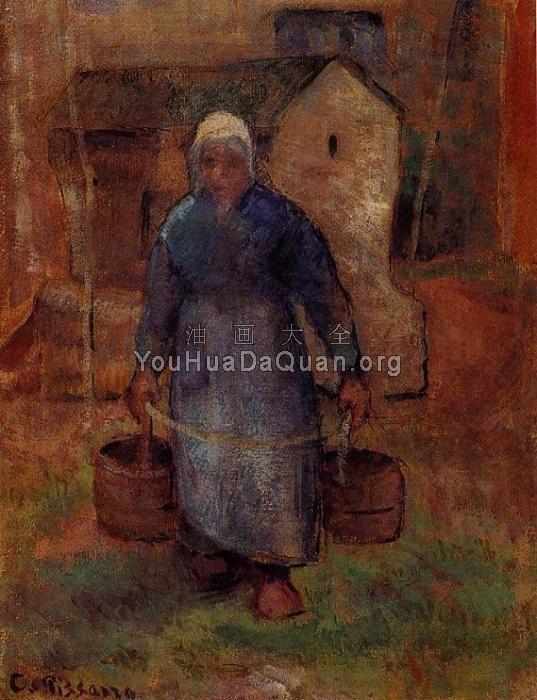 Woman with Buckets - 卡米耶·毕沙罗